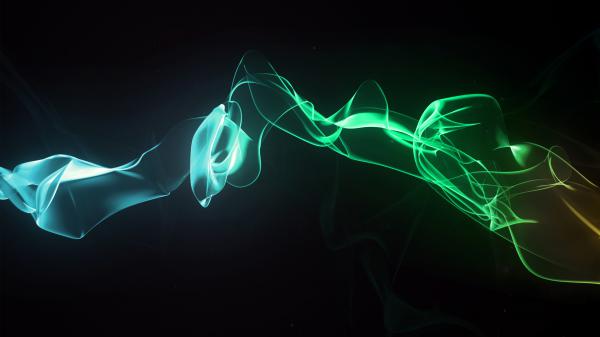 Free blue and green smoke hd abstract wallpaper download