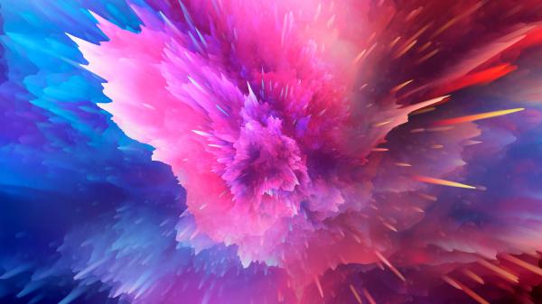 Free blue and pink color splash 4k hd abstract wallpaper download