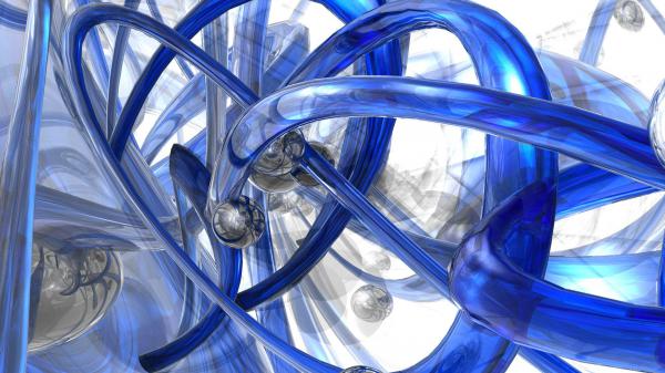 Free blue and white pipe hd abstract wallpaper download