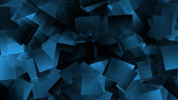 Free blue black cube 4k hd abstract wallpaper download