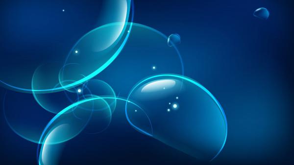 Free blue bubbles hd abstract wallpaper download