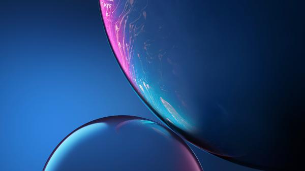 Free blue bubbles iphone xr stock wallpaper download