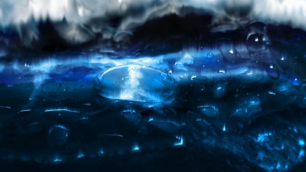 Free blue effect drops hd abstract wallpaper download