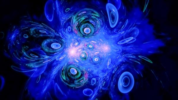 Free blue fractal digital art 4k hd abstract wallpaper download