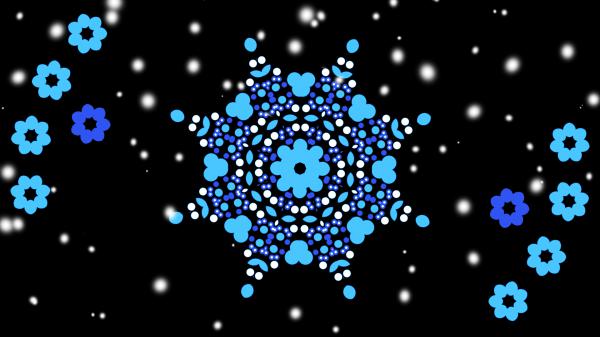 Free blue geometry snowflake hd abstract wallpaper download