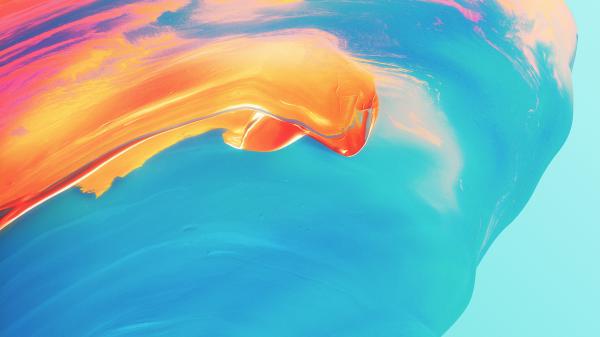 Free blue orange paint art 4k hd abstract wallpaper download