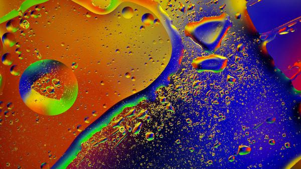 Free blue purple yellow colors water drop on glass hd abstract wallpaper download