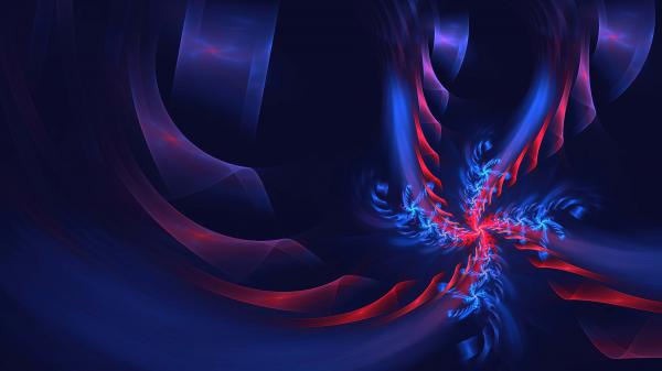 Free blue red fractal 4k hd abstract wallpaper download