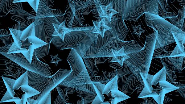 Free blue star geometry hd abstract wallpaper download