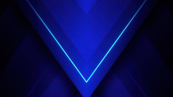 Free blue triangle abstract 4k hd abstract wallpaper download