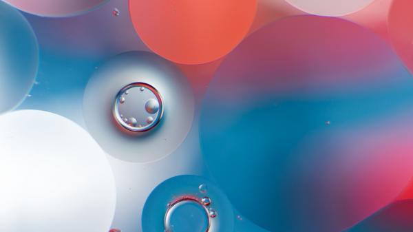 Free blue white orange bubbles water round 4k hd abstract wallpaper download