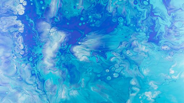 Free blue white paint liquid fluid art 4k hd abstract wallpaper download