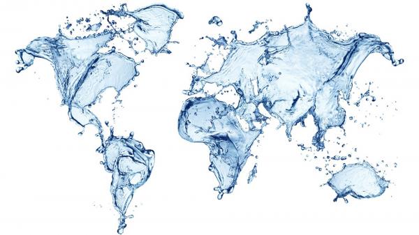 Free blue world water map hd abstract wallpaper download