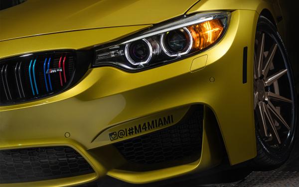 Free bmw m4 austin yellow 5k wallpaper download