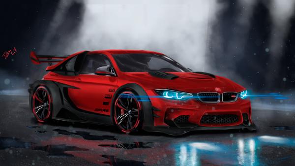 Free bmw supercar concept art 4k wallpaper download