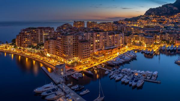 Free boats on body of water and lightning buildings monaco monte carlo 4k hd travel wallpaper download