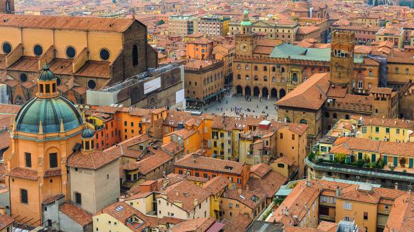 Free bologna building italy panorama square hd travel wallpaper download