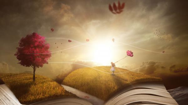 Free book fantasy 5k wallpaper download