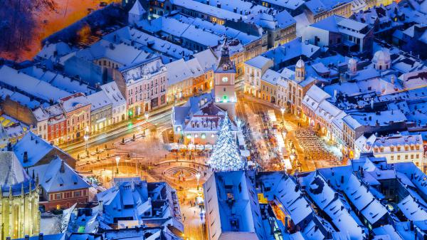 Free brasov christmas light romania square 4k hd travel wallpaper download