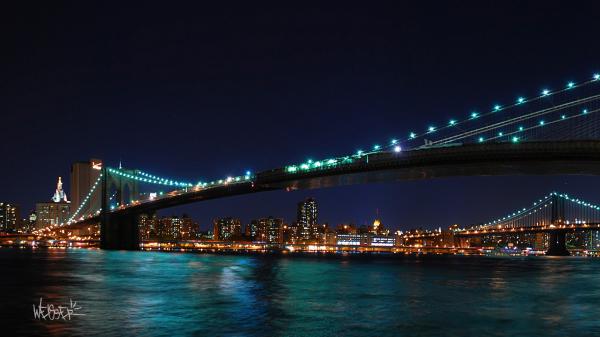 Free brooklyn bridge harvest moon new york wallpaper download