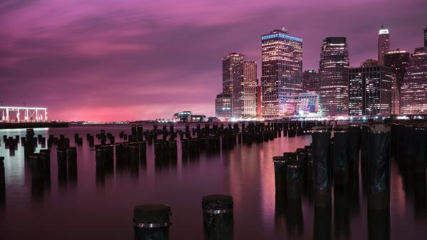 Free brooklyn bridge park city relfections 4k 8k wallpaper download