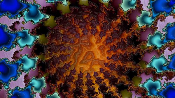 Free brown blue orange artistic digital art kaleidoscope hd abstract wallpaper download