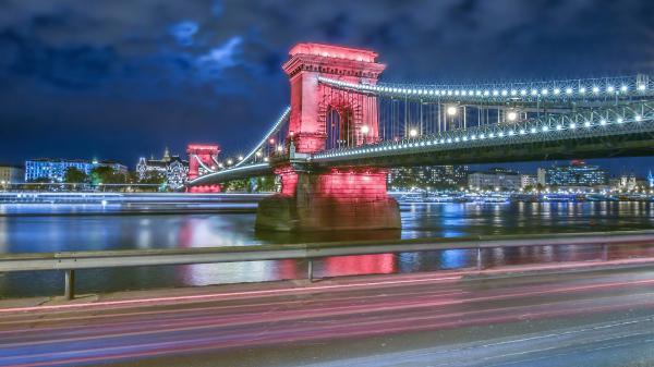 Free budapest chain bridge hungary hd travel wallpaper download