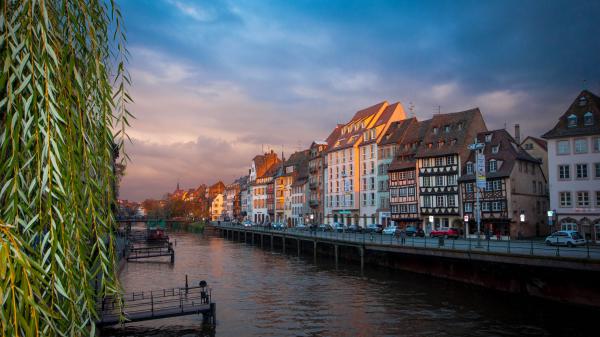 Free building and house in canal car city france strasbourg hd travel wallpaper download