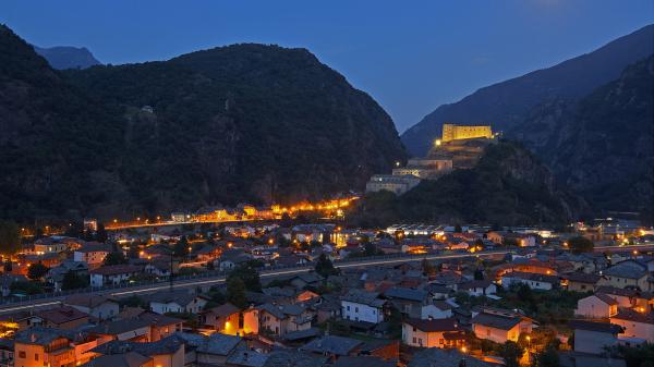 Free building and house with light near mountain in italy hd travel wallpaper download