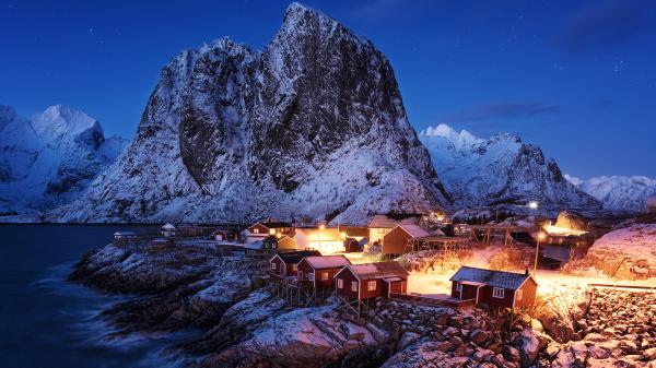 Free cabins of hamnoy wallpaper download