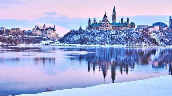 Free canada ottawa parliament on hill with reflection in lake hd travel wallpaper download