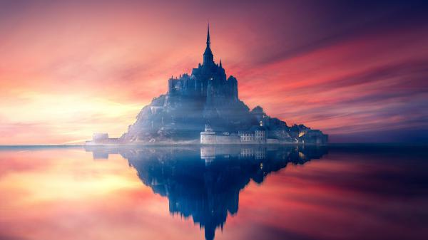 Free castle 5k wallpaper download