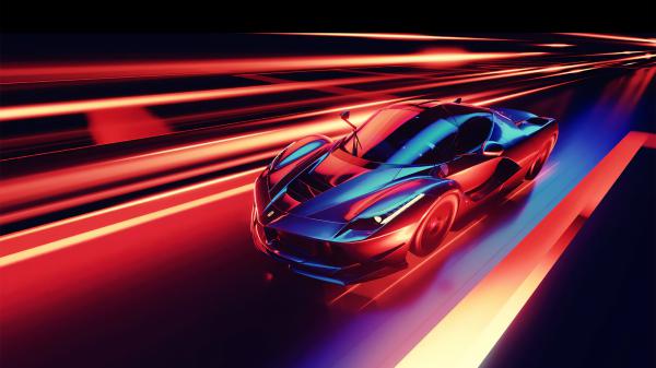 Free cgi ferrari car 4k wallpaper download