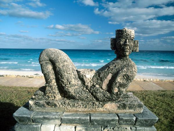 Free chac mool cancn mexico wallpaper download