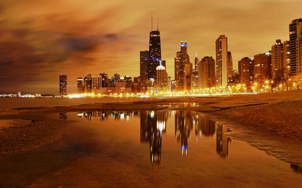 Free chicago nights wallpaper download