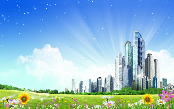 Free city fantasy wallpaper download