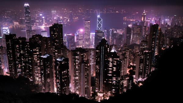 Free city hong kong skyline skyscraper hd travel wallpaper download