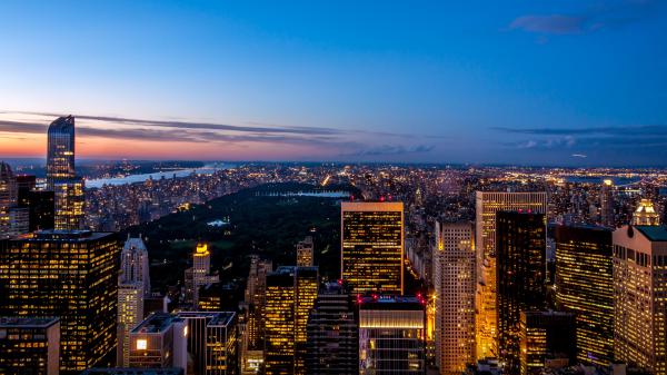 Free city of new york with buildings under blue sky during sunset 4k hd new york wallpaper download