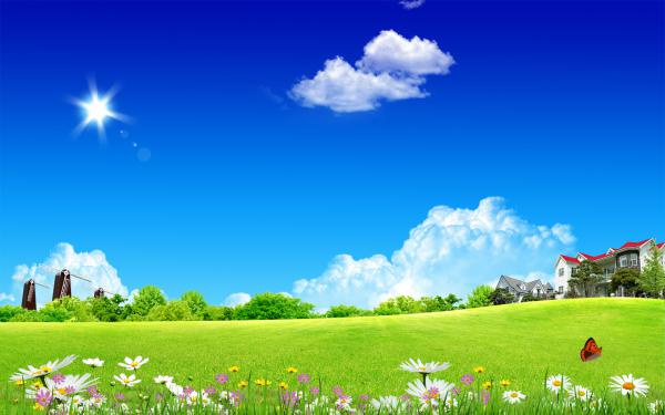 Free clean home sky wallpaper download