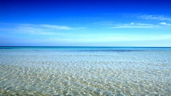 free clear beach water under blue sky hd beach wallpaper download