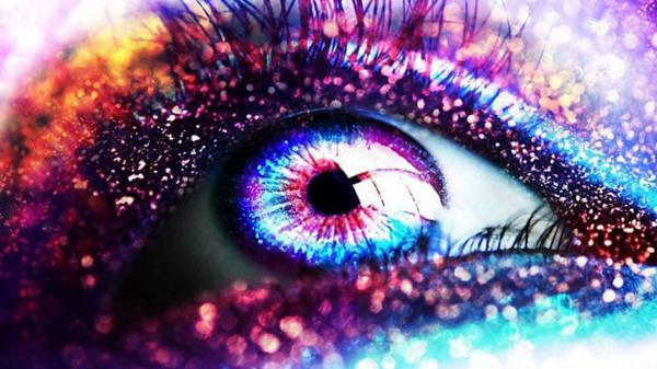Free closeup view glittering eye makeup hd glitter wallpaper download