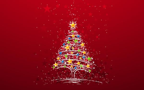 Free colorful christmas tree wallpaper download