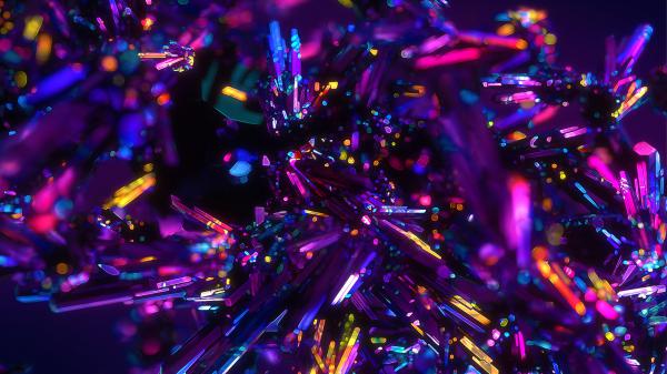 Free colorful crystals abstract 4k wallpaper download