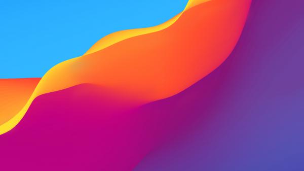 Free colorful gradient waves honor play stock wallpaper download