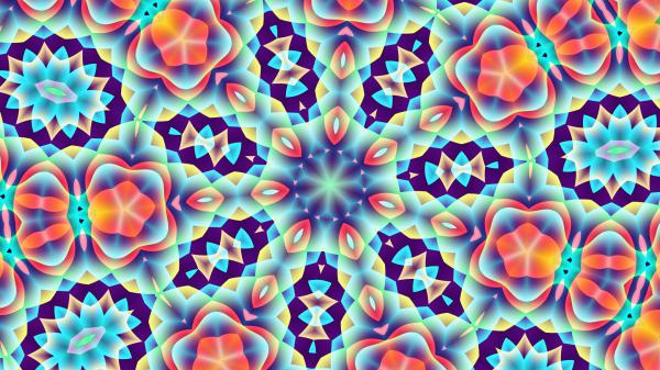 Free colorful kaleidoscope shapes hd abstract wallpaper download