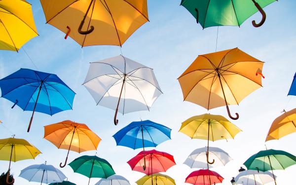 Free colorful umbrellas 4k wallpaper download