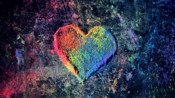 Free colorful valentine love heart 4k 5k wallpaper download