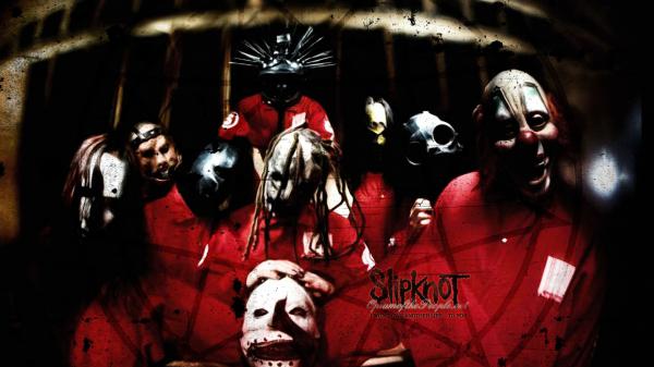 Free corey taylor mick thomson jim root craig jones sid wilson shawn crahan in red dress slipknot hd music wallpaper download