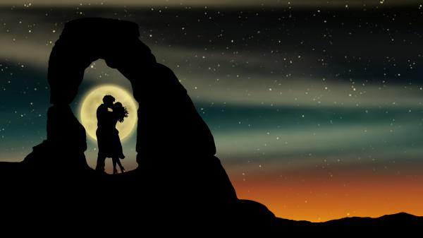 Free couple romantic kiss 5k wallpaper download