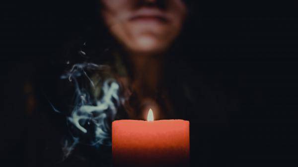 Free dark person behind candle 4k 5k hd wallpaper download